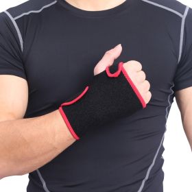 Sprains Arthritis Band Belt Sports Safety Accessories Carpal Tunnel Hand Wrist Support Brace 1 Pcs (Color: Red & Black, size: Right)