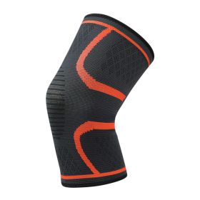 Fitness Kneepad Gear Patella Brace Basketball Volleyball Support 1 Pcs Elastic Knee Pads Running Cycling Nylon Sports (Color: Orange, size: XXL)